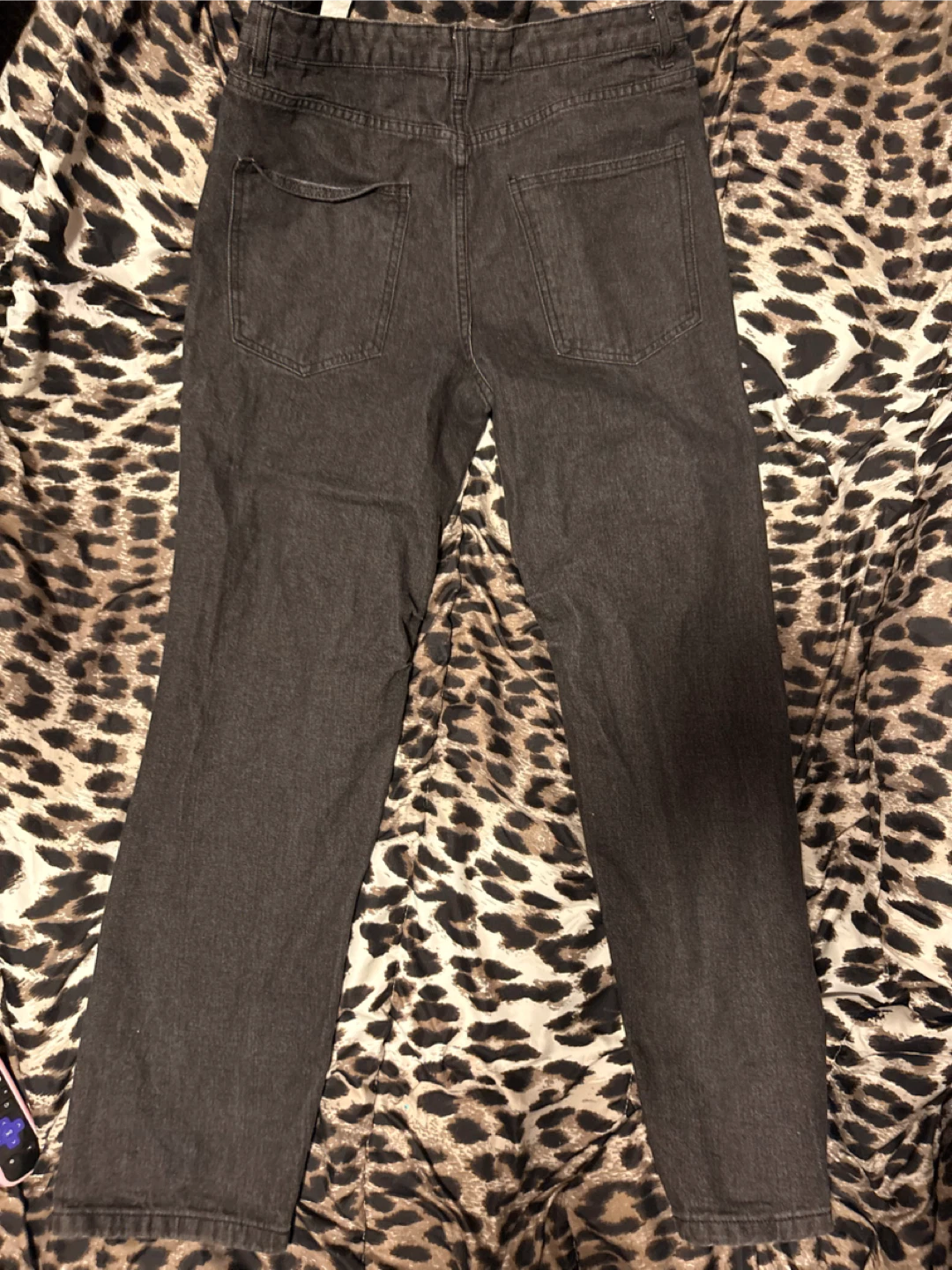 Playboy Black Denim Jeans with Bunny Logo - photo 2