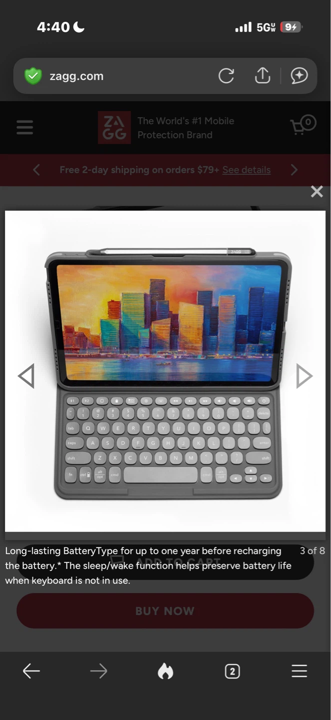 ZAGG Pro Keys Apple iPad Air 13" / iPad Pro 12.9" Keyboard Case - photo 3