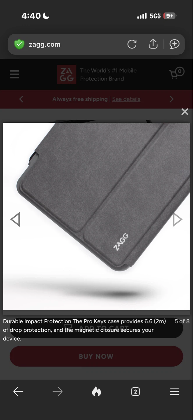 ZAGG Pro Keys Apple iPad Air 13" / iPad Pro 12.9" Keyboard Case - photo 5
