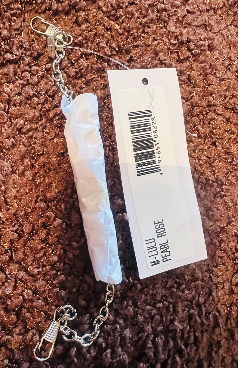 Nina handbag chain strap, Pearl Rose