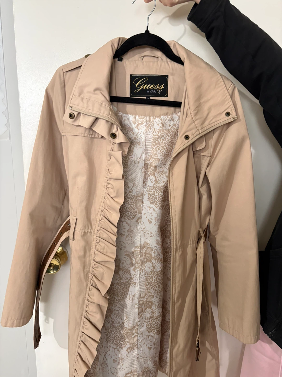 Guess Trench Coat - Beige, Size M