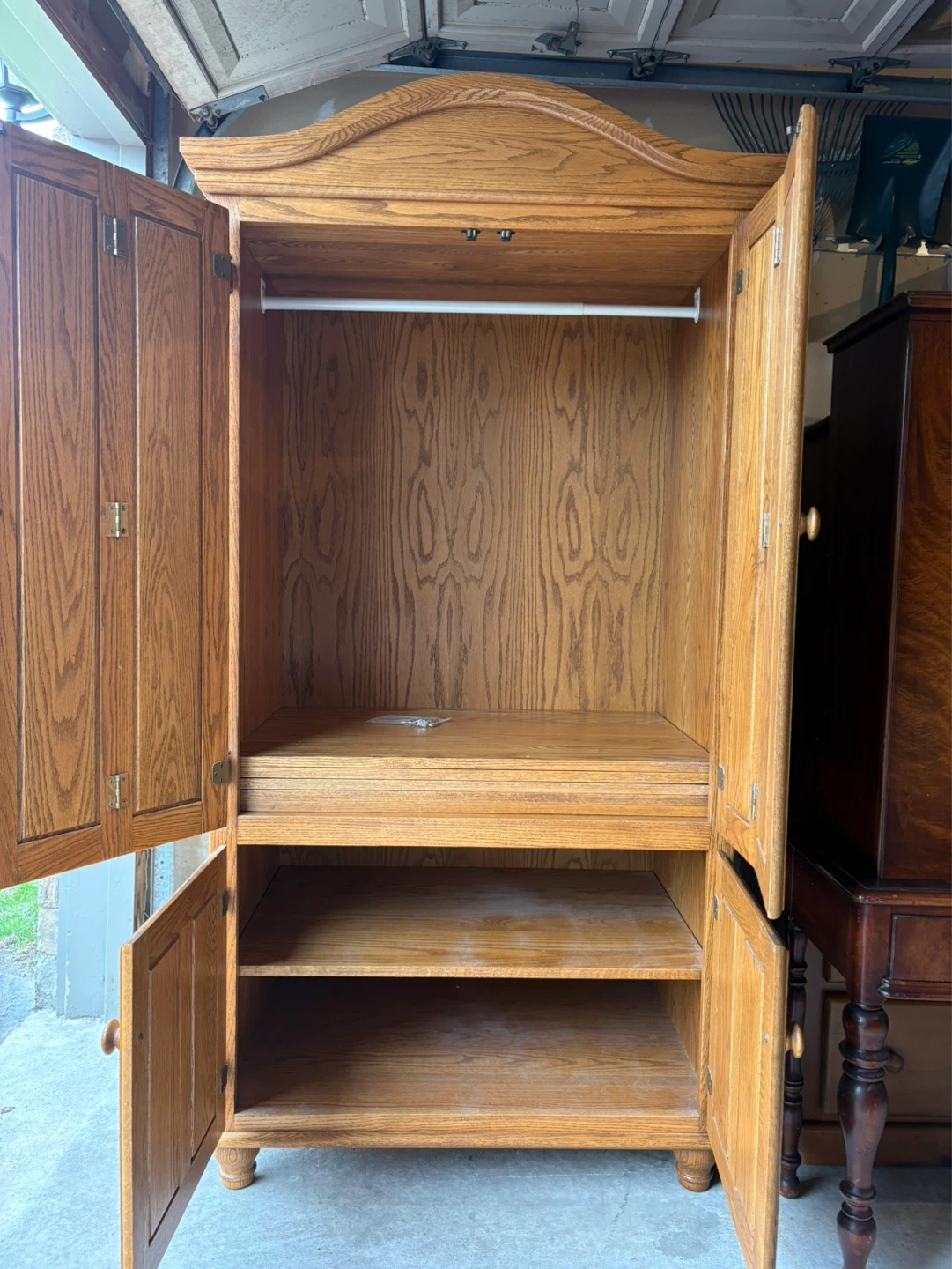 Solid Oak Armoire / Wardrobe - photo 2