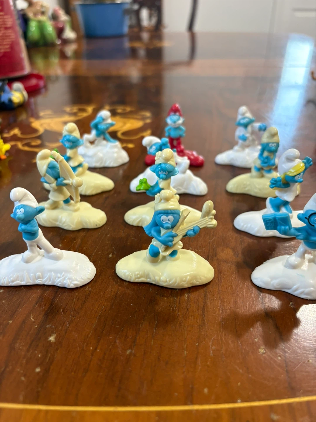 Collection of McDonald’s Smurf Figurines with Bases