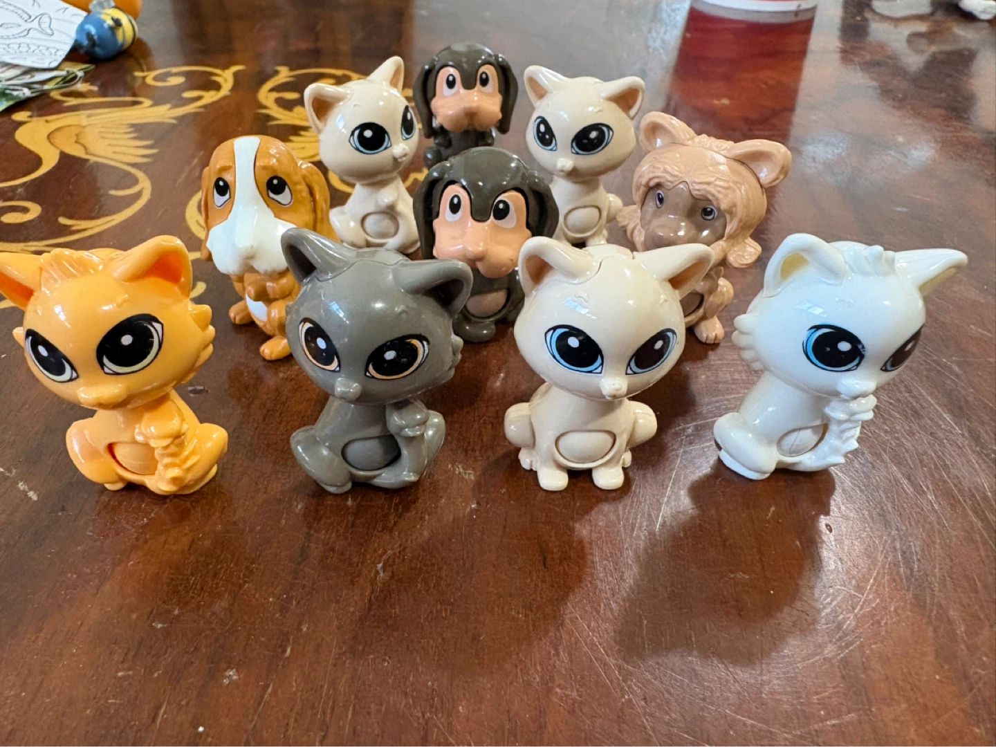 Collection of 10 Kinder Natoons Plastic Animal Toys