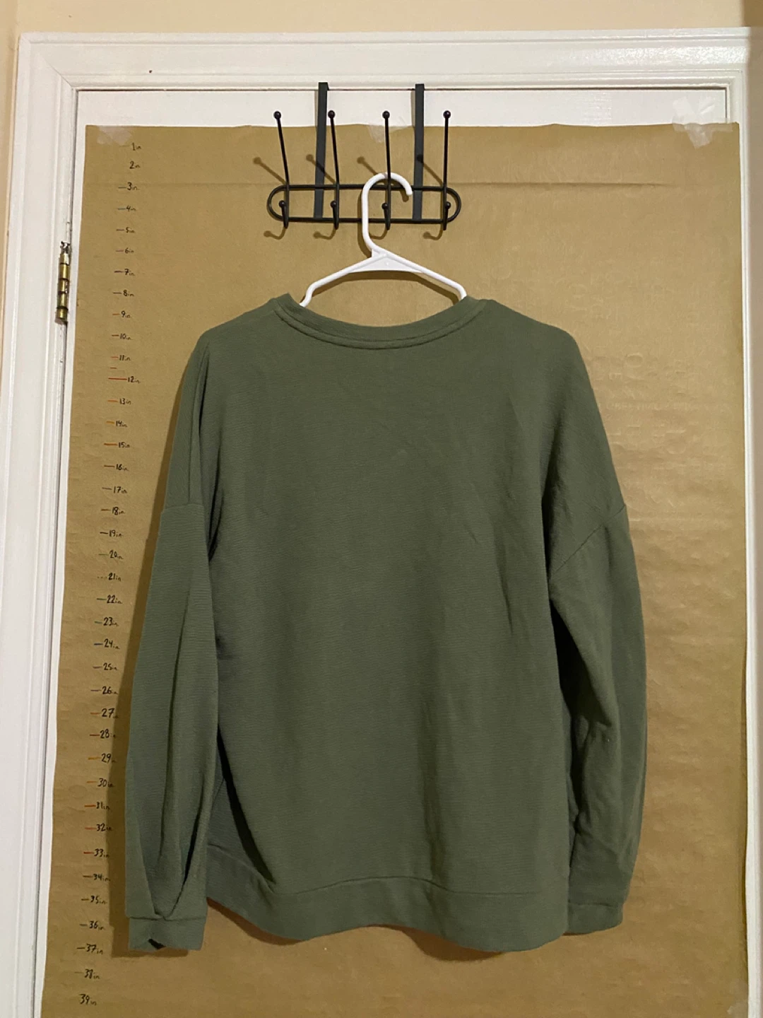 Men’s Crewneck Sweatshirt - Olive Green - photo 2
