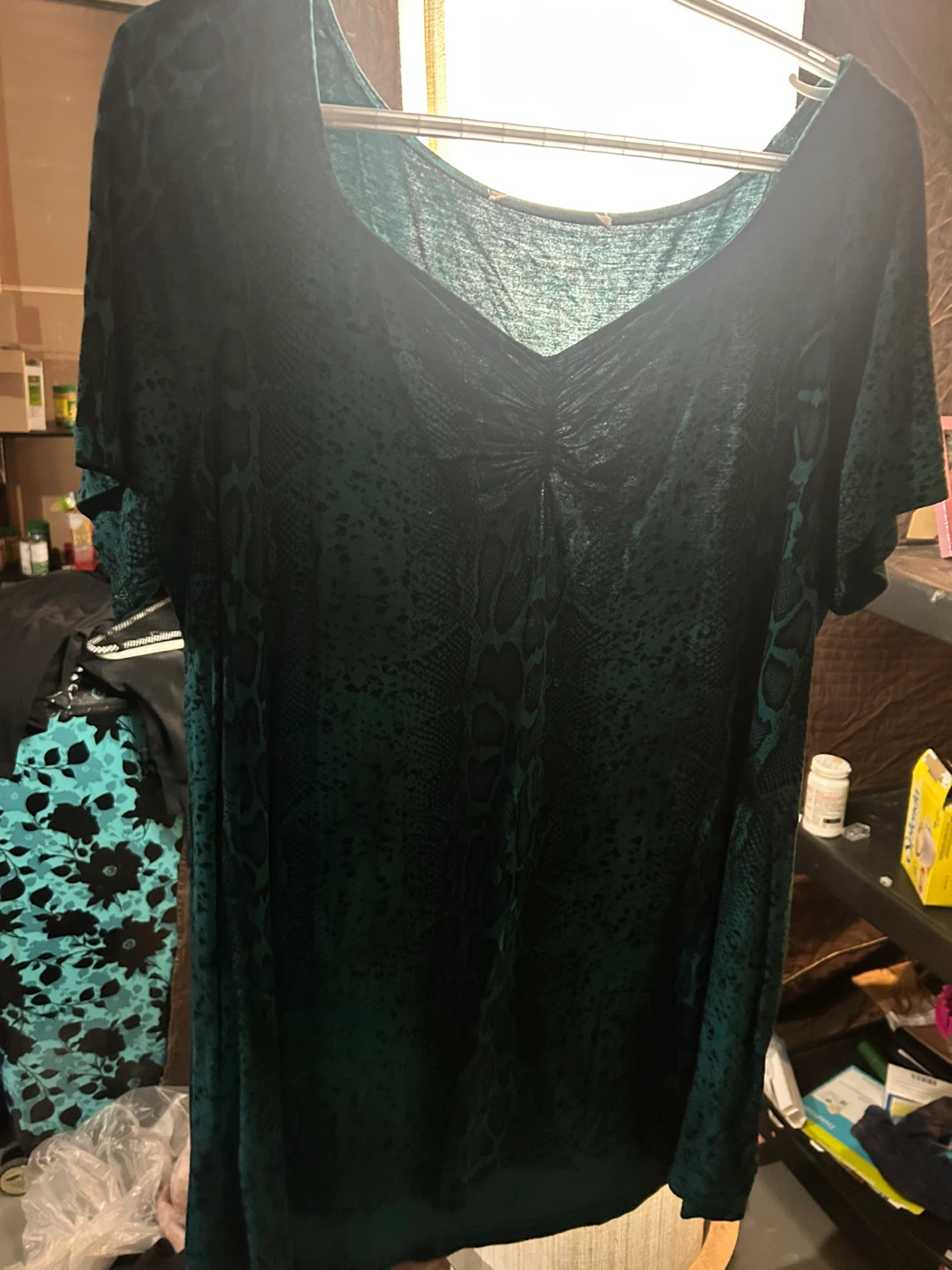 George Plus Black V-Neck Top Size 3X - photo 3