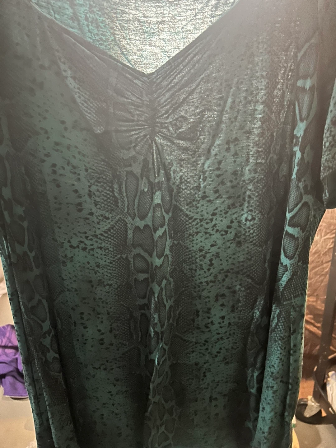 George Plus Black V-Neck Top Size 3X