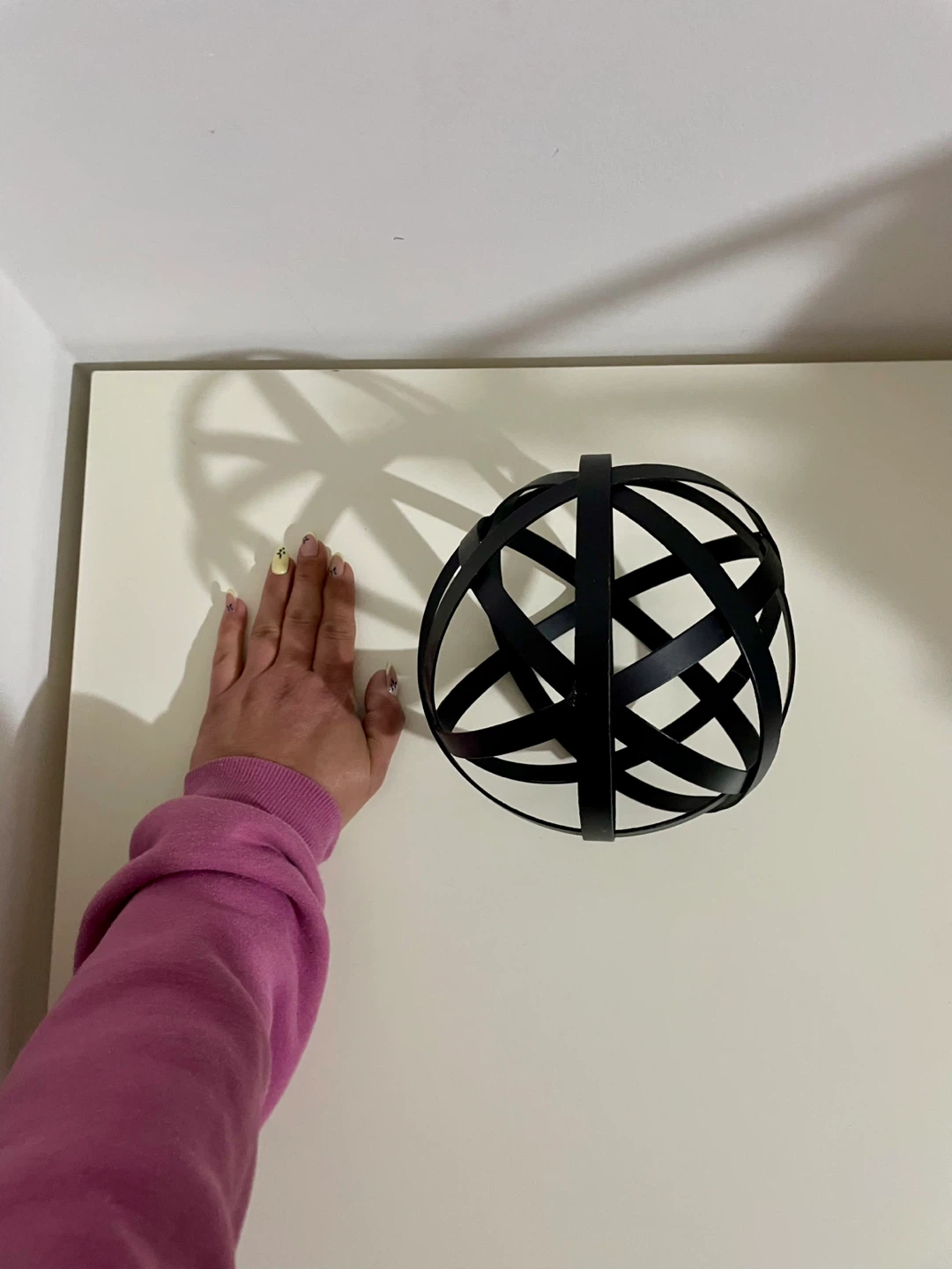 Black Metal Sphere Decorative Object - photo 3