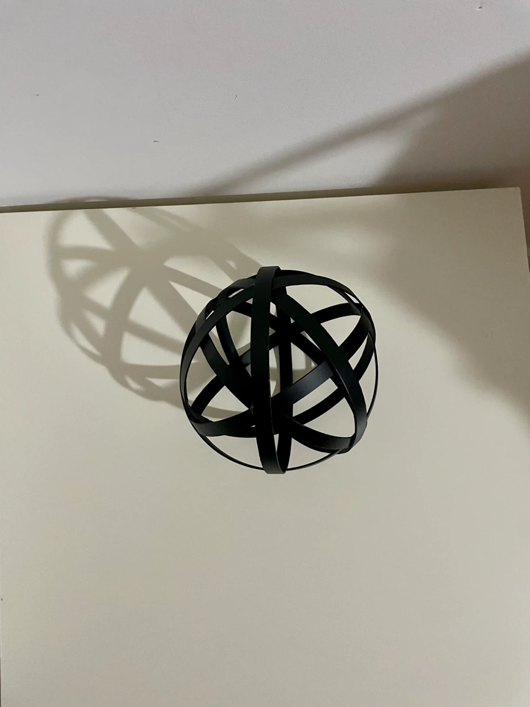 Black Metal Sphere Decorative Object - photo 2