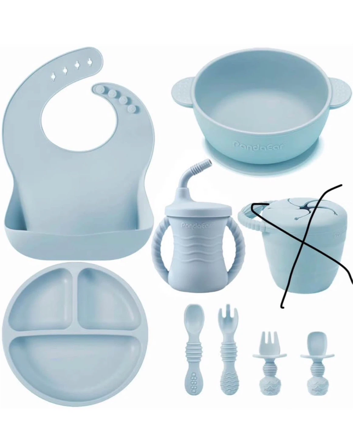 PandaEar Silicone Baby Feeding Set