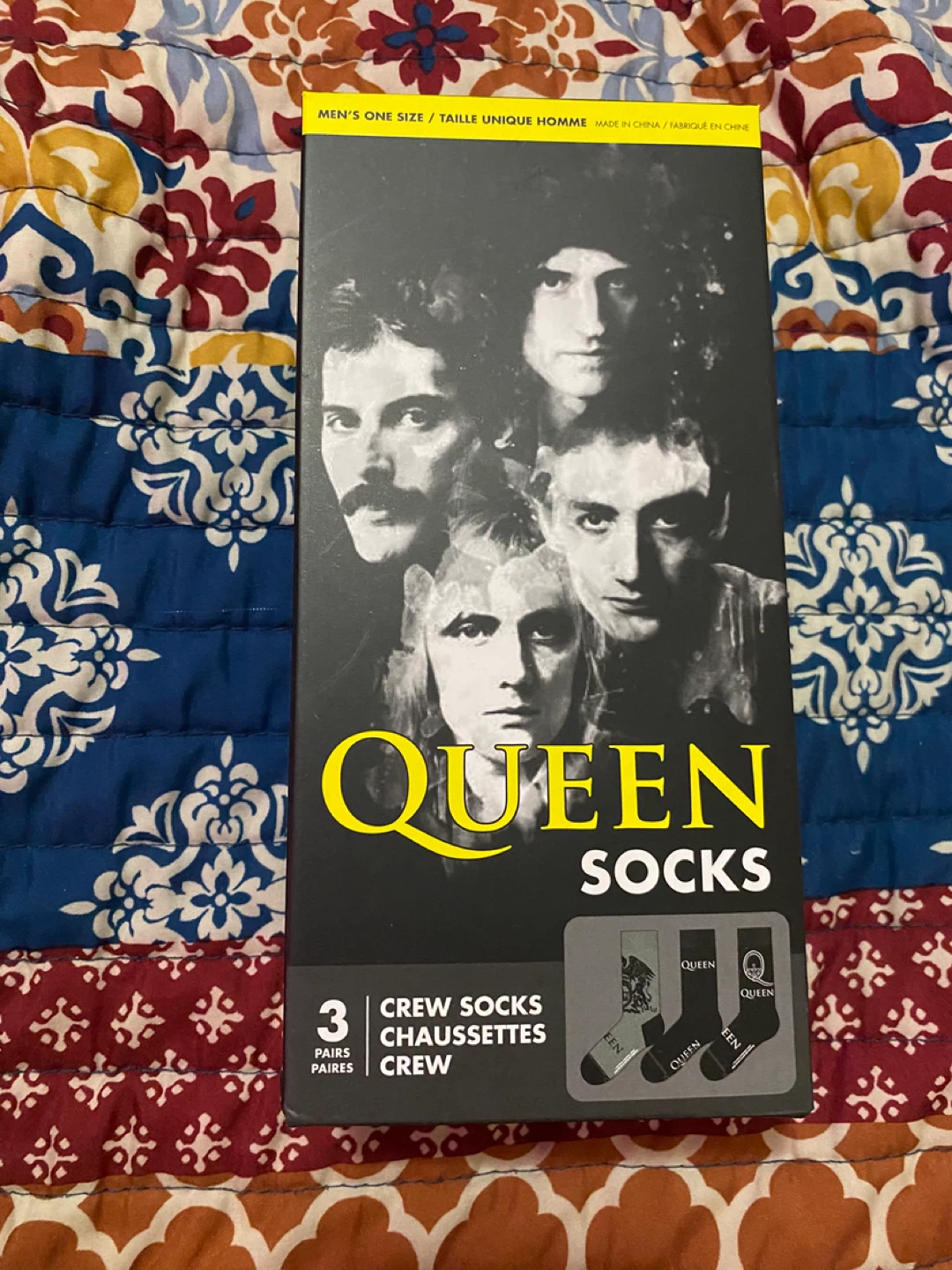 Queen Socks 3 Pack Men's Crew Socks
