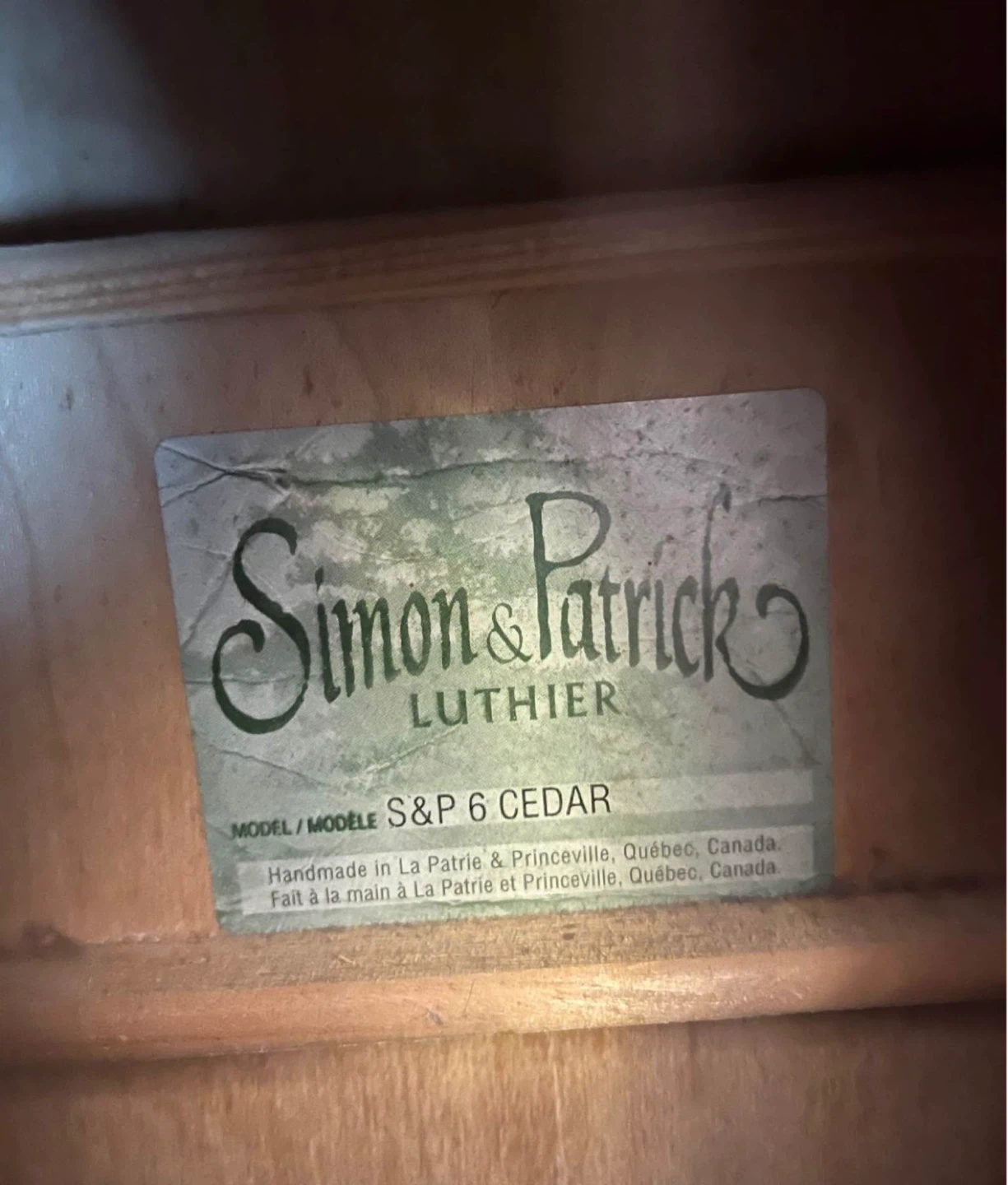 Simon & Patrick S&P Cedar Acoustic Guitar - photo 3
