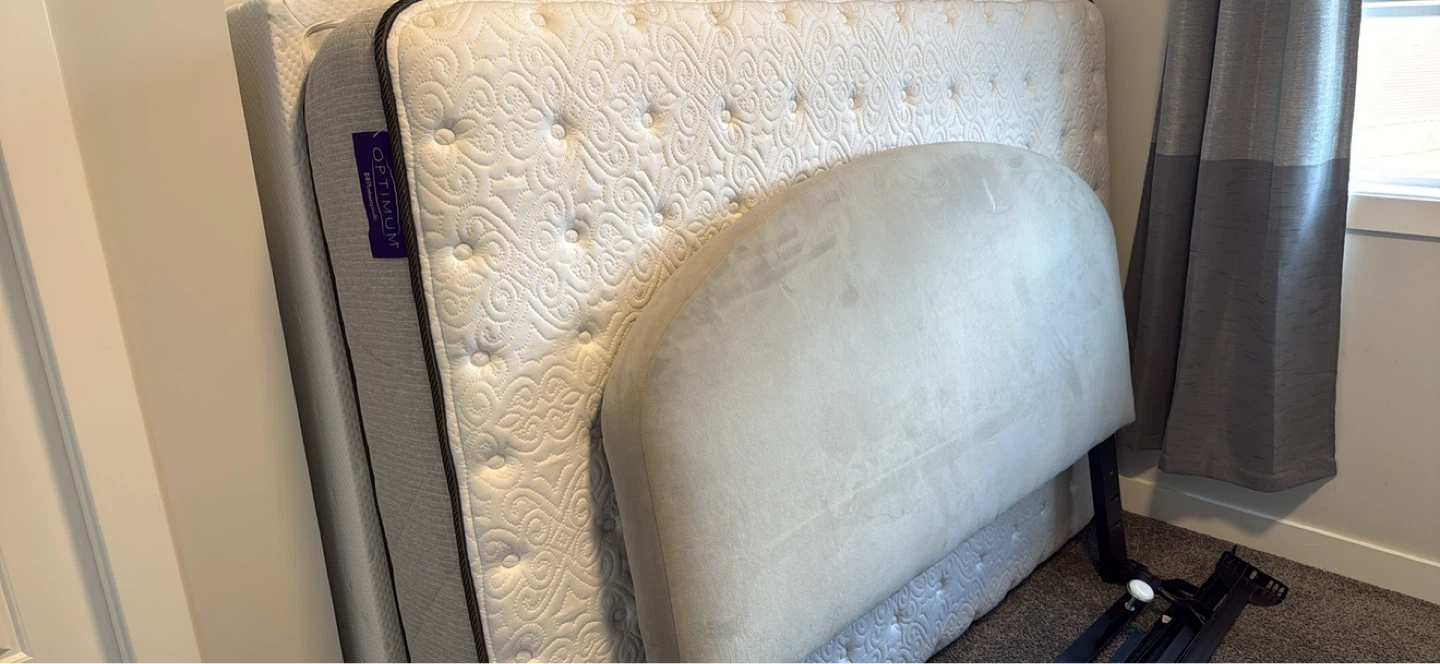 Optimum Double Mattress with Headboard and Bed Frame