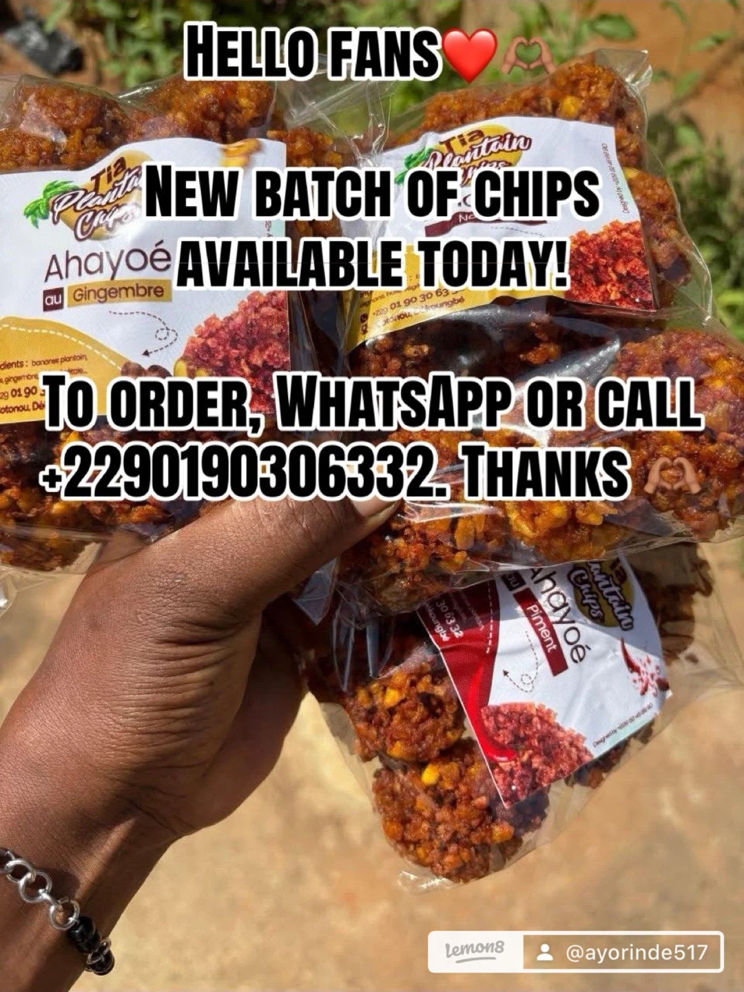 Tia Plantain Chips Ahayoé au Gingembre