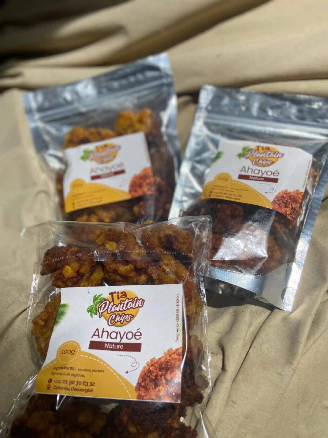 Tia Plantain Chips Ahayoé Nature - 100g - photo 2