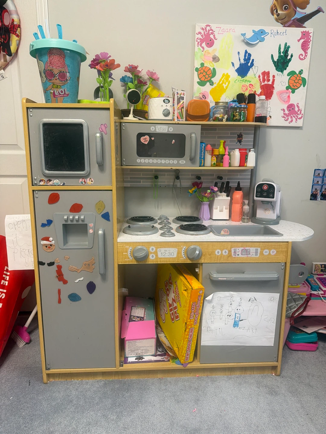 Wooden Play Kitchen with Accessories
