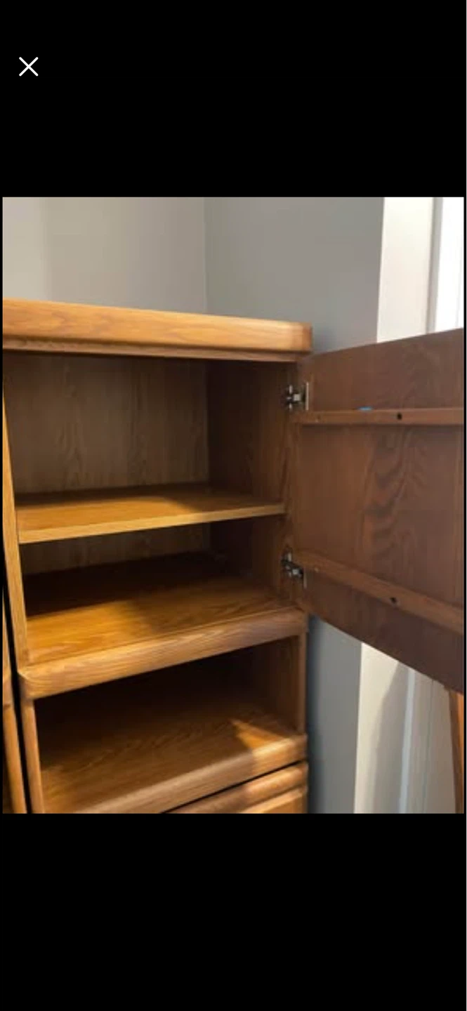 Two wooden cabinets and a nightstand/side table - photo 2