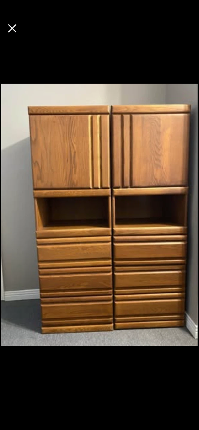 Two wooden cabinets and a nightstand/side table - photo 3