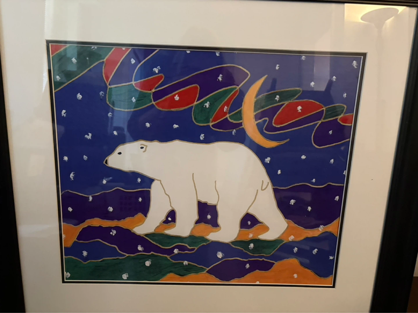 Framed Polar Bear Art Print