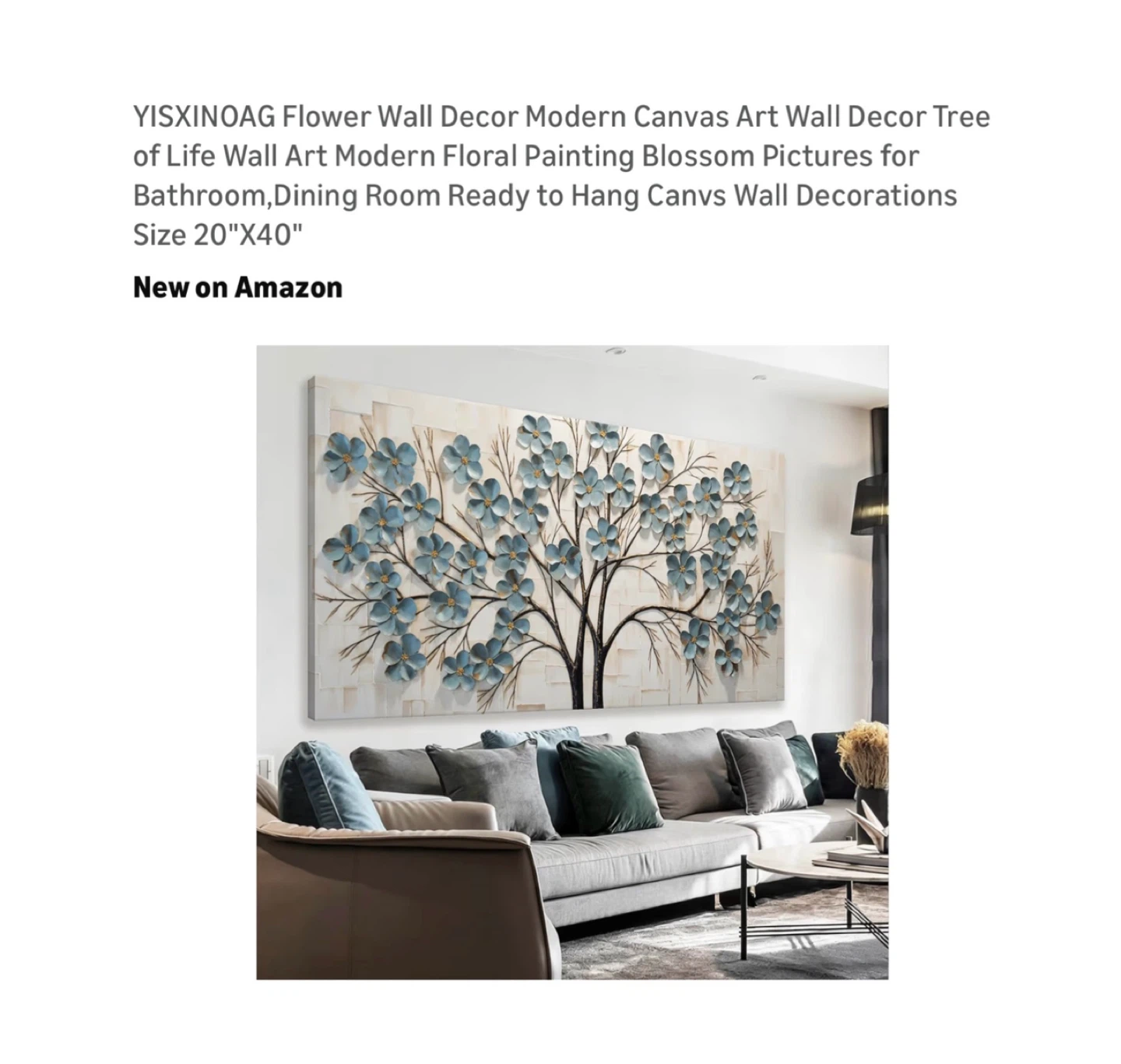 Brand new 20"X40" Flower Canvas Art Wall Decor Tree of Life