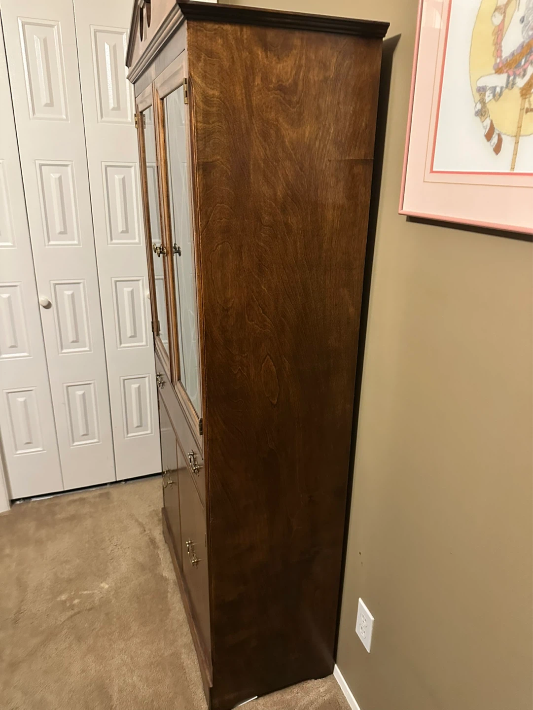 Wooden China Cabinet with Glass Doors - photo 5