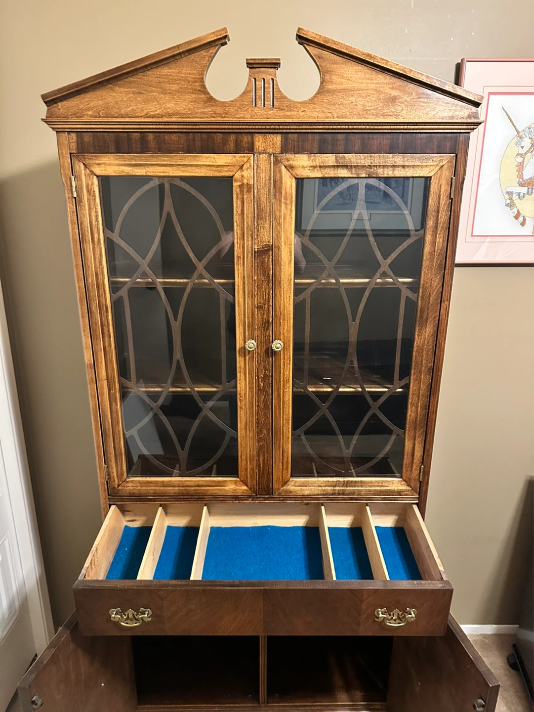 Wooden China Cabinet with Glass Doors - photo 4