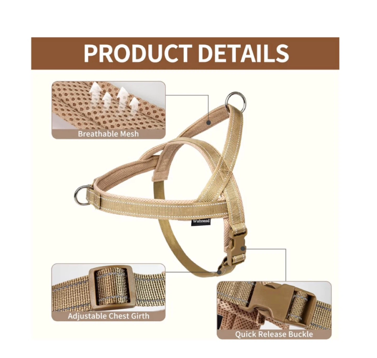 Brand new size M (22.4”-27.6”) No Pull Dog Harness and Leash - photo 5