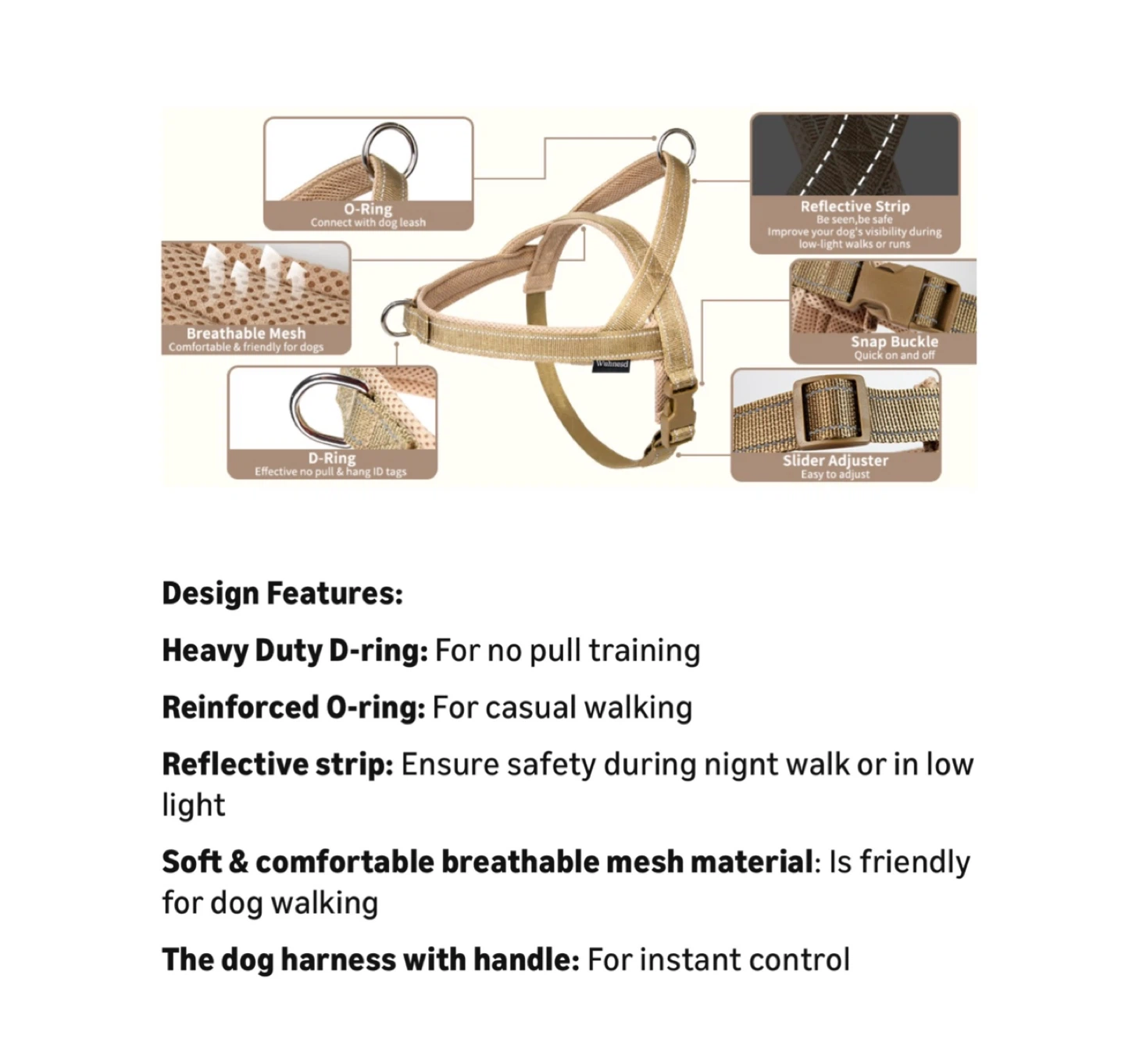 Brand new size M (22.4”-27.6”) No Pull Dog Harness and Leash - photo 4
