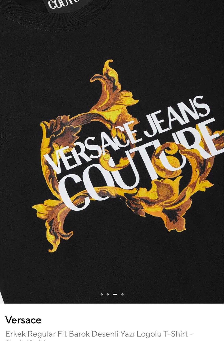 Versace Jeans Couture Baroque Print T-Shirt - Black - photo 5