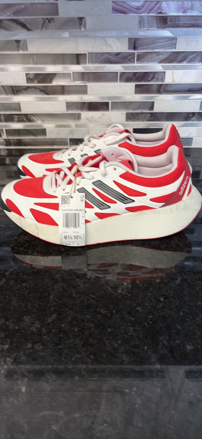 Adidas Adizero Arunk Running Shoes White/Red Size 9.5