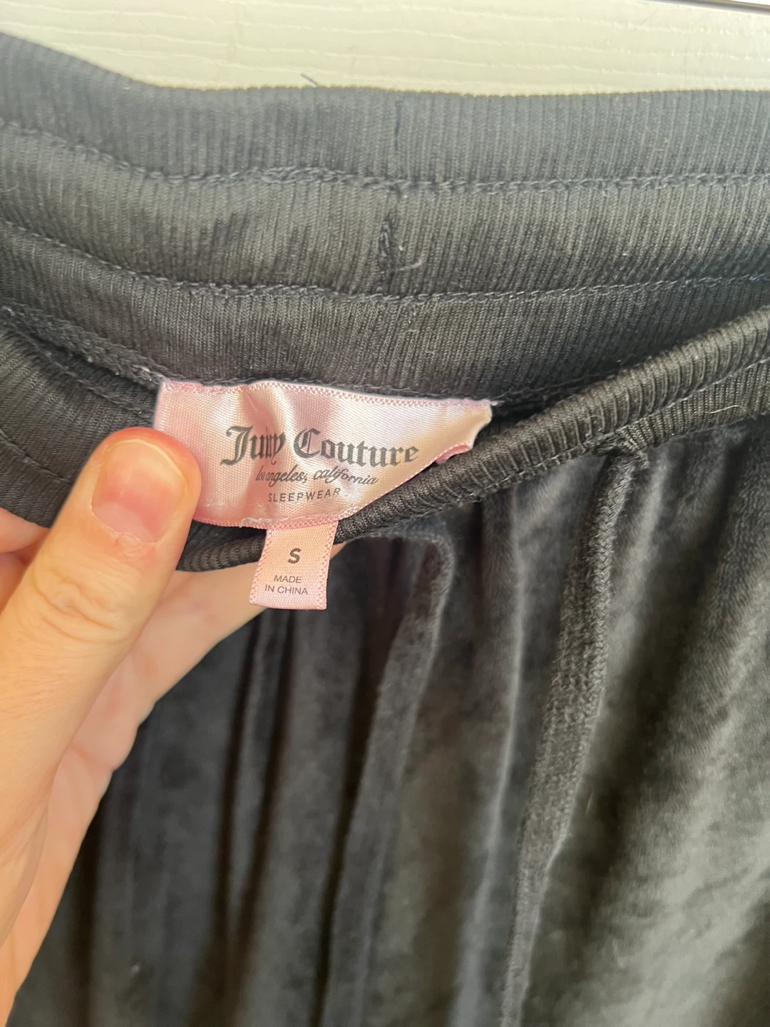 Juicy Couture Black Velour Joggers Size S - photo 2