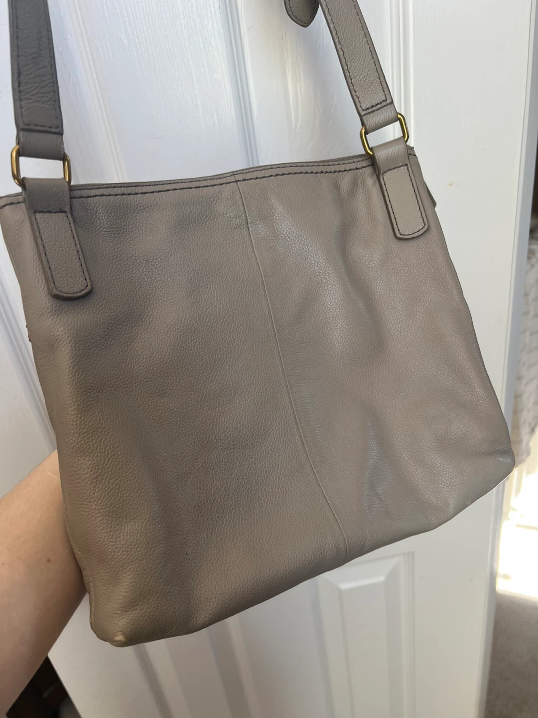 Fossil Grey Leather Crossbody Bag - photo 4