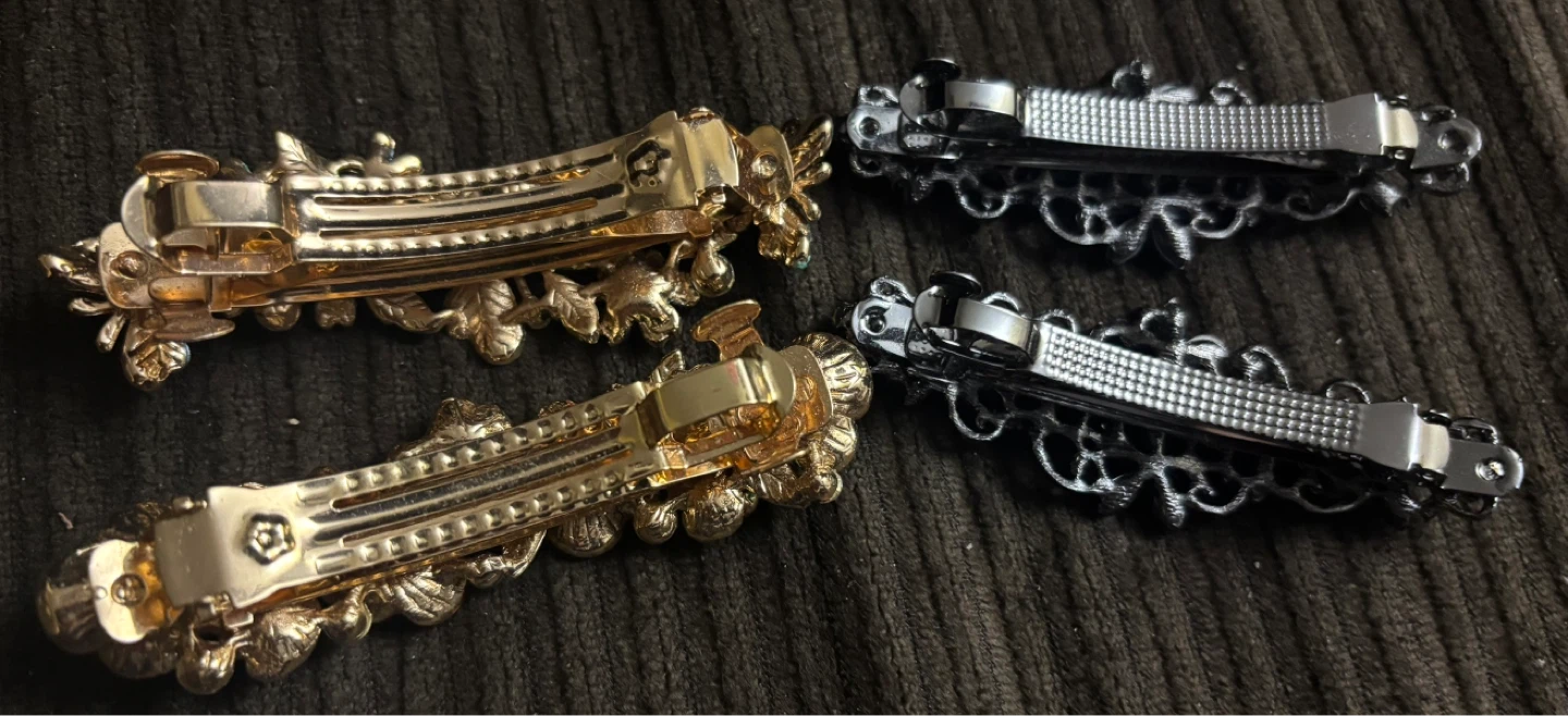 Set of 4 Decorative Barrette Hair Clips - photo 2