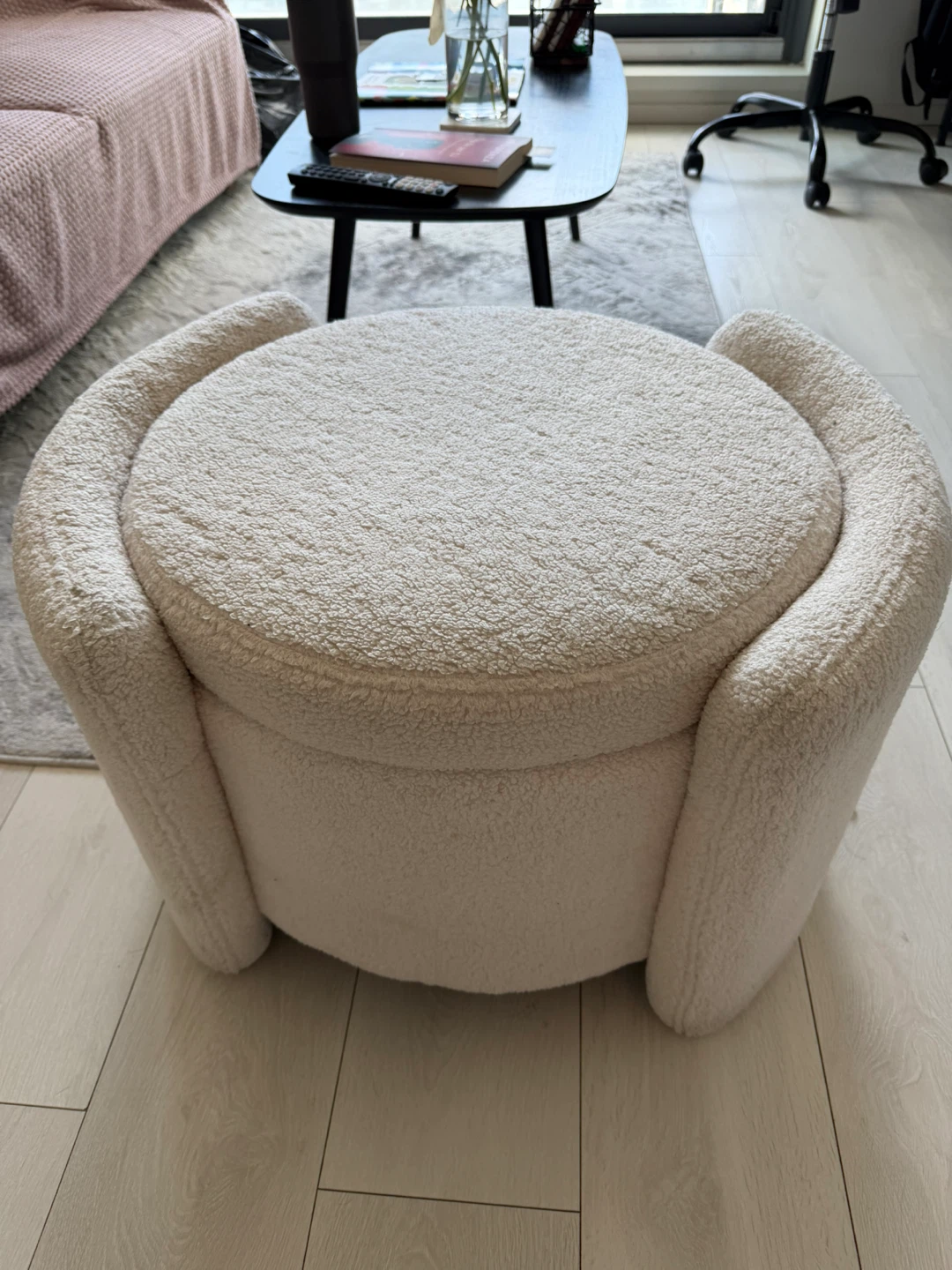 Cream Teddy Bear Storage Ottoman - photo 4