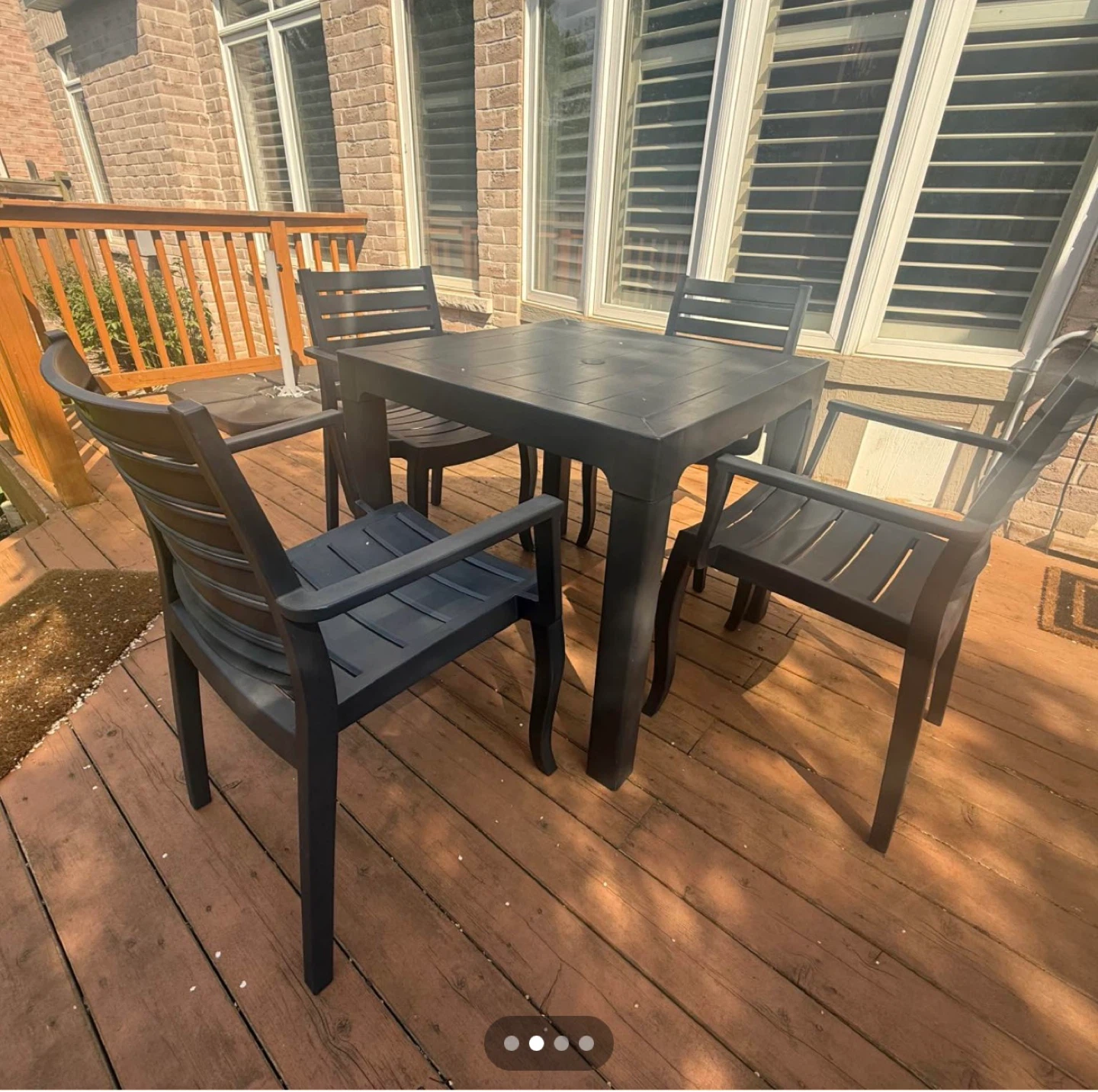 Plastic Patio Table and Chairs Set