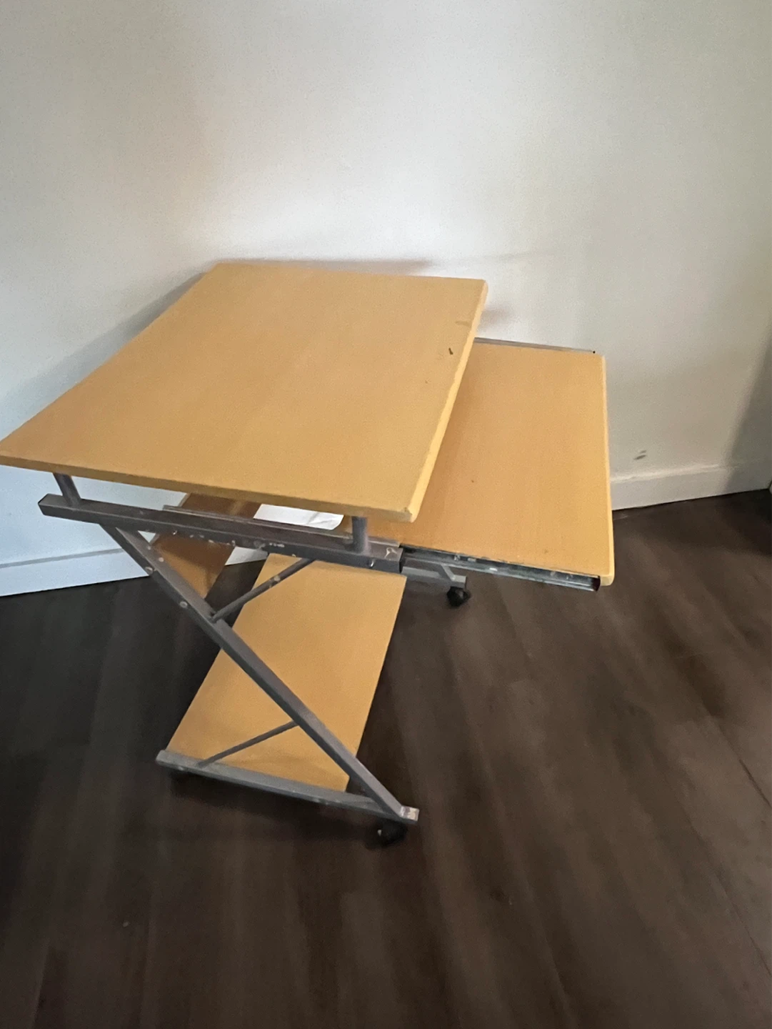 Adjustable Rolling Desk with Keyboard Tray - photo 3