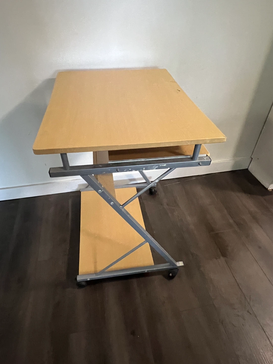 Adjustable Rolling Desk with Keyboard Tray - photo 2