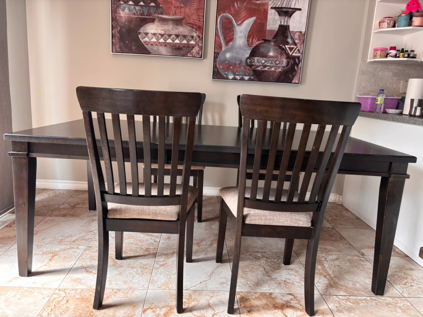 Ashley Haddigan dark Wood Dining Table with 6 Chairs - photo 4