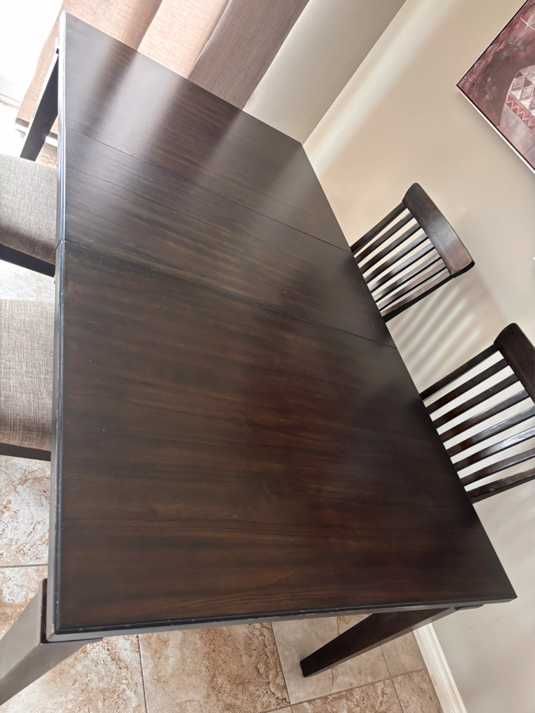 Ashley Haddigan dark Wood Dining Table with 6 Chairs