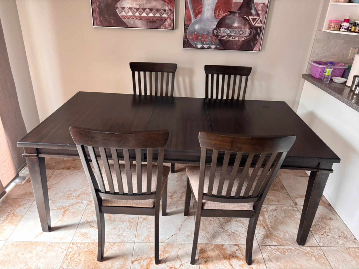 Ashley Haddigan dark Wood Dining Table with 6 Chairs - photo 3