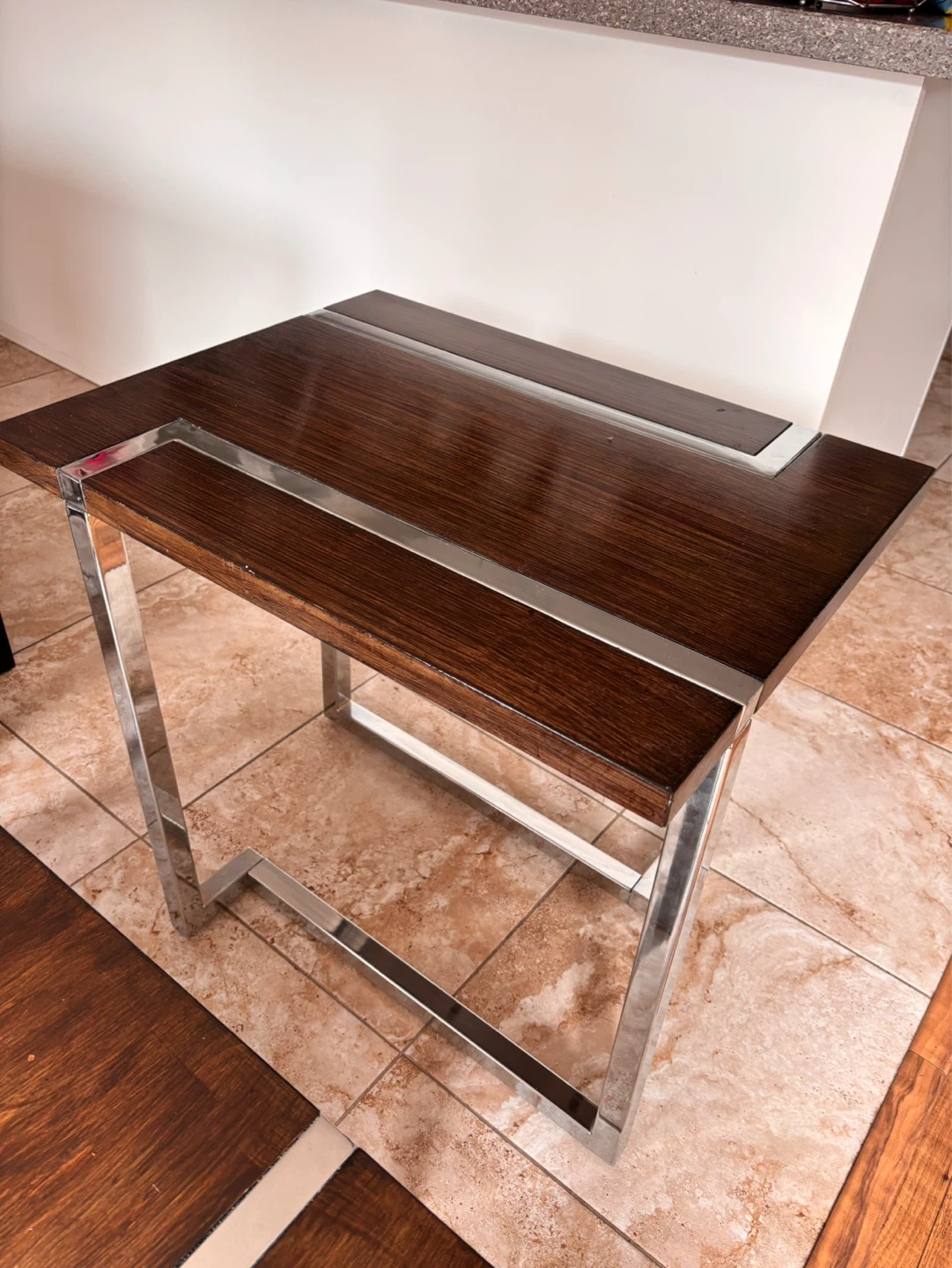 Leons Wooden Coffee Table and End Table with Metal Accents - photo 3