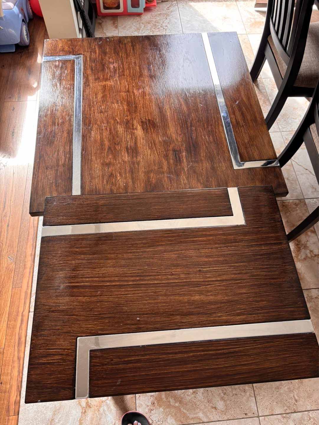 Leons Wooden Coffee Table and End Table with Metal Accents - photo 4