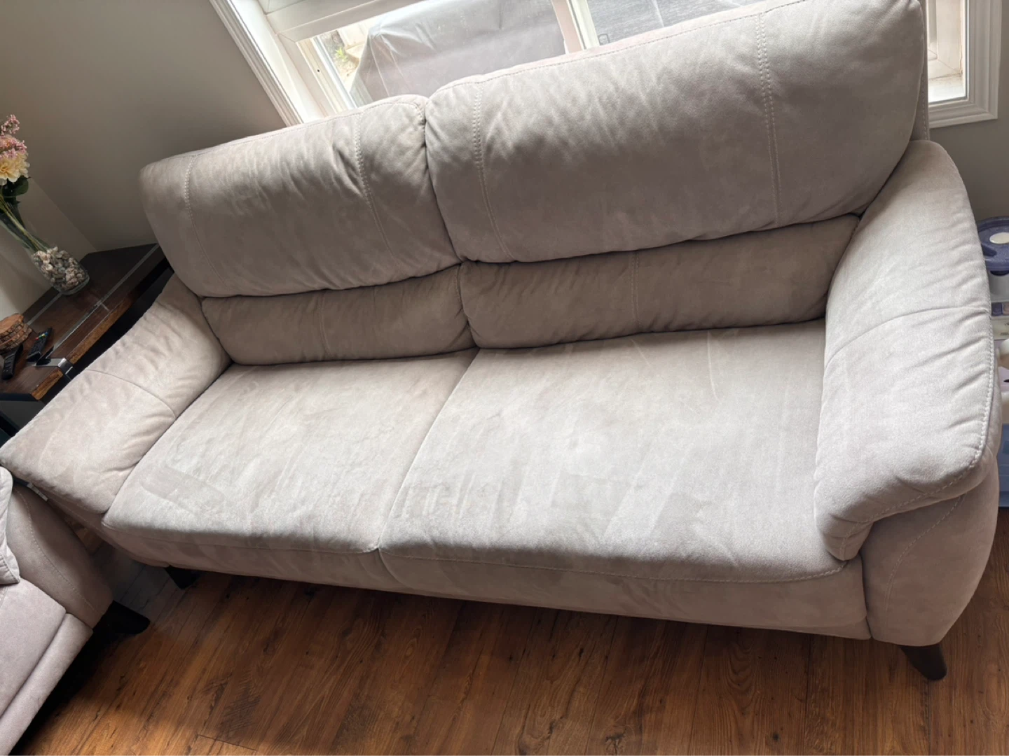 Leon’s Set of 2 Taupe Accent Chairs and 1 Sofa