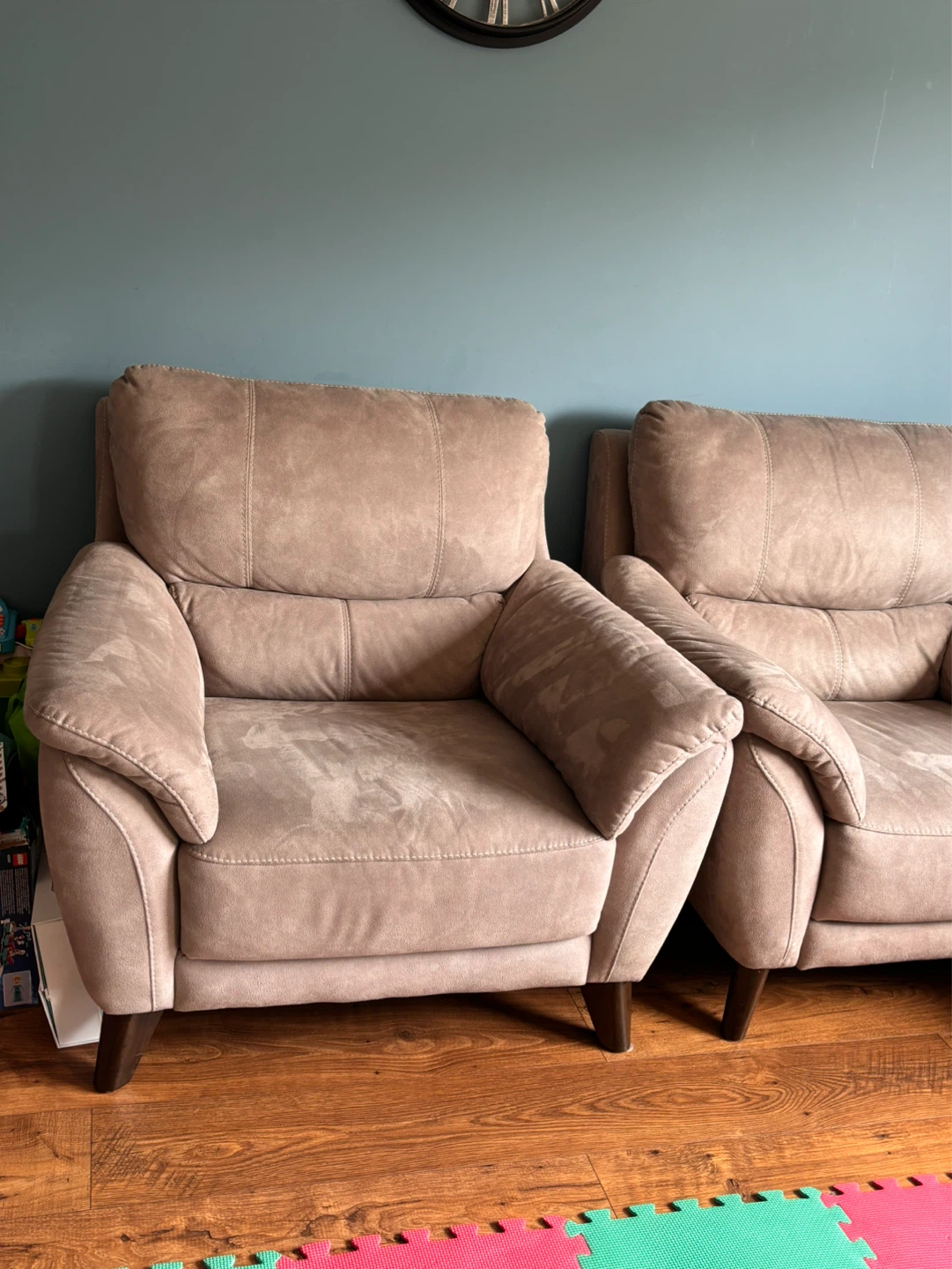 Leon’s Set of 2 Taupe Accent Chairs and 1 Sofa - photo 2