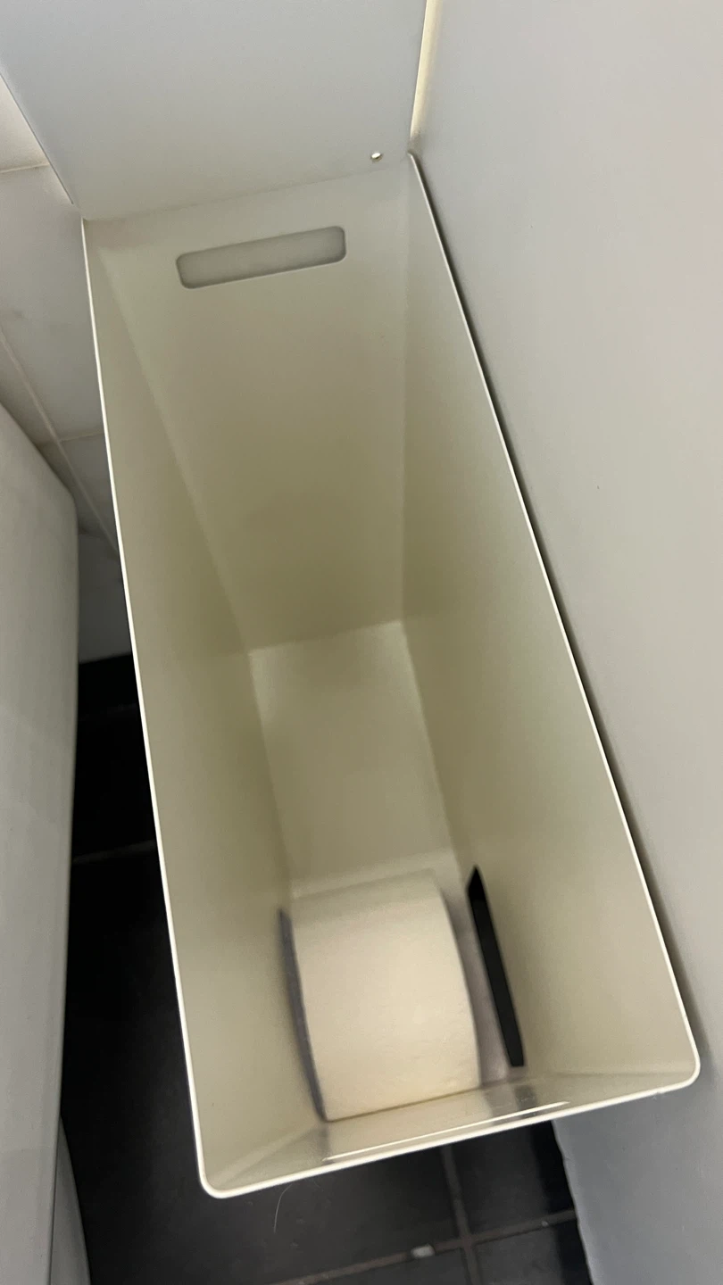 Slim White Bathroom Storage Unit with Toilet Paper Holder - photo 3