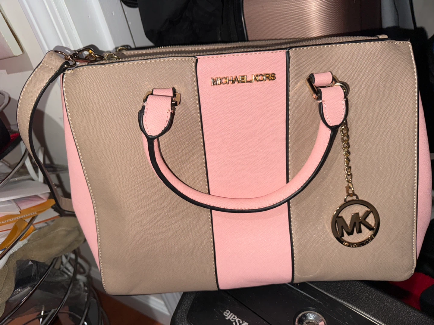 Michael Kors Tote Bag - Beige and Pink