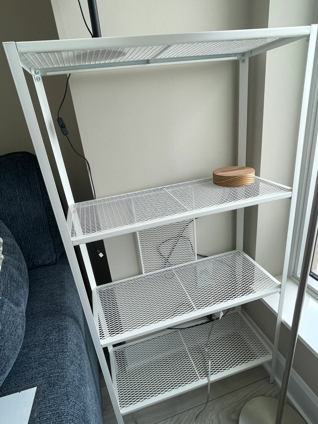 White Metal 4-Shelf Storage Unit (BAGGEBO)