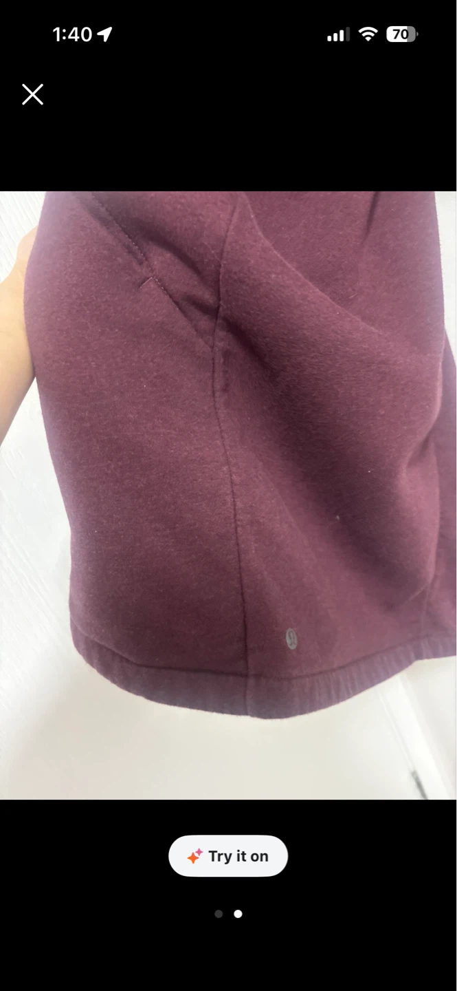 Lululemon Burgundy Hooded Wrap Cardigan - photo 2