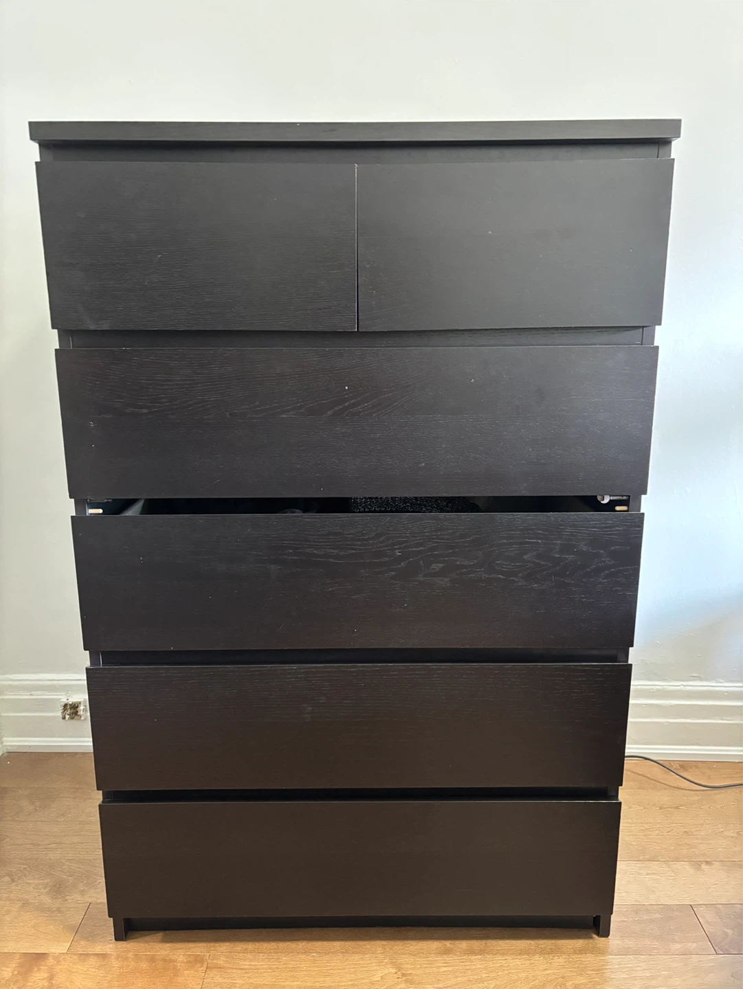 IKEA MALM 6-drawer dresser, Black-brown - photo 4
