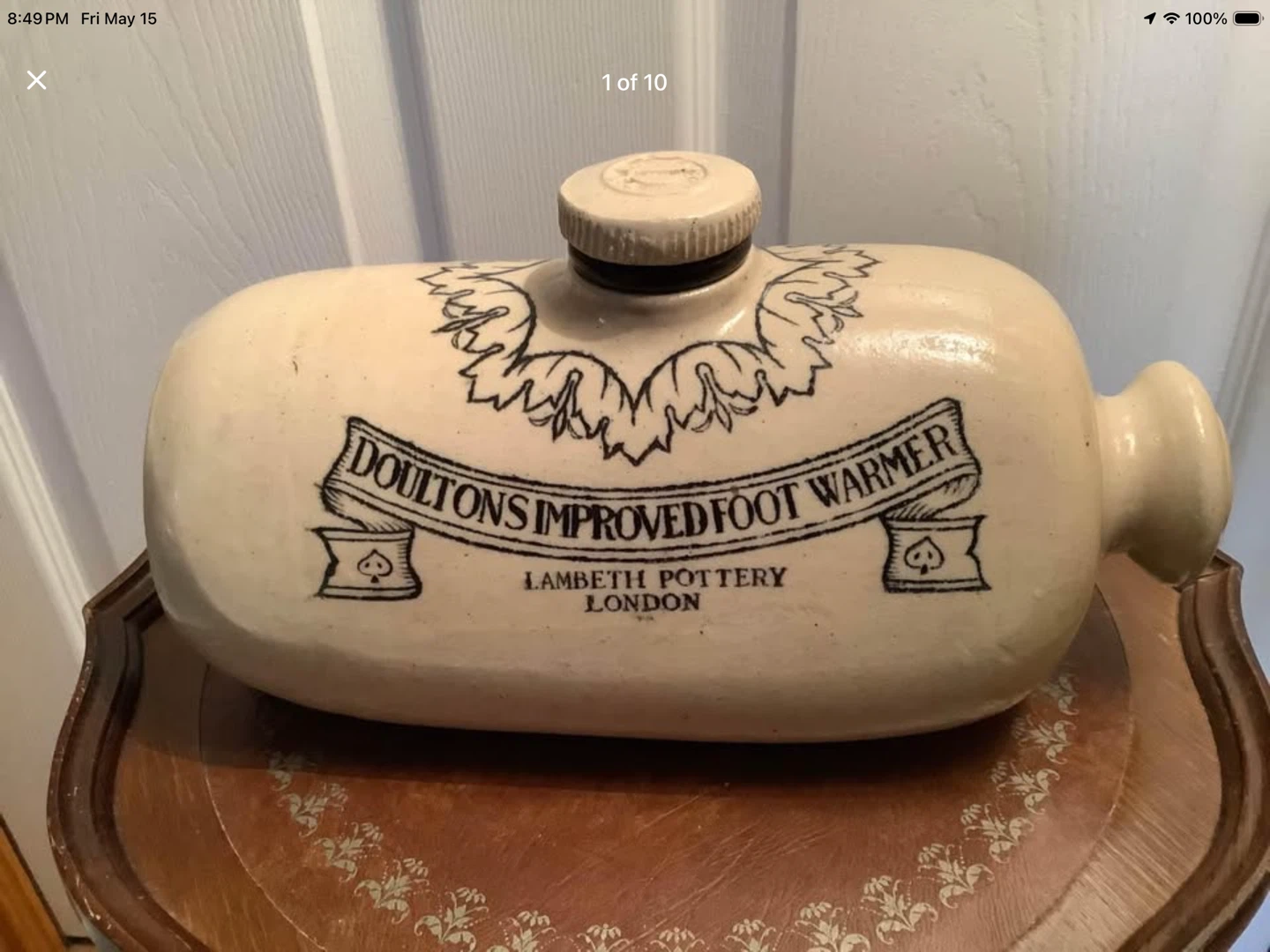 #2 Ant Doulton’s Foot Warmer Lambeth Pottery London 🐞
